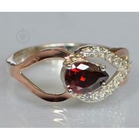 Серебряное кольцо Sil с золотыми вставками Гранат