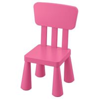 Фото Дитячий стілець ІКЕА МАММУТ для дому/вулиці, рожев