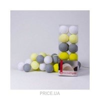 Фото Cotton Ball Lights Гирлянда Yellow Stone на 35 шаров 5,5 м