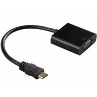 Фото конвертер mini hdmi (папа) на vga(мама) 30cm, blac