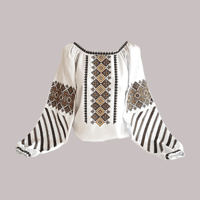 Фото Рубашка Украинская вышиванка 171605 цвет белый раз