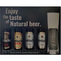 Подарочный набор пива Кромбахер 4*0.5 л + стакан 0