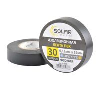 Стрічка ізоляційна ПВХ SOLAR IT030, 30 м, 0.13x 19